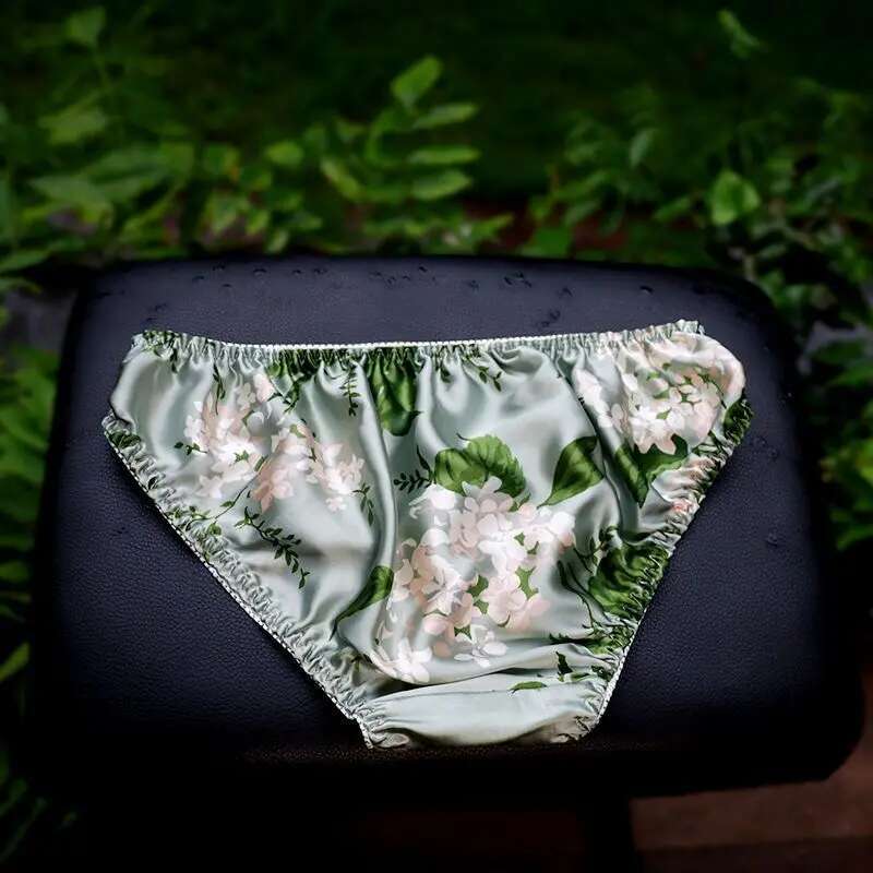 Summer Floral Print Ice Silk M - Boyshort Underwear reseña y precio