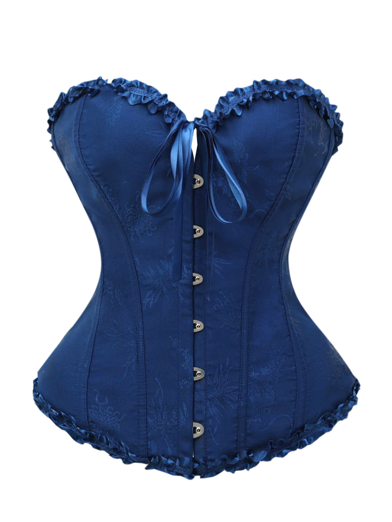 Dark blue jacquard lace edged  - Corset Waist Cinch reseña y precio