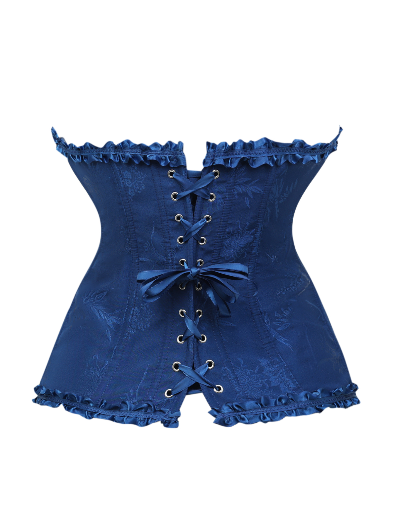 Dark blue jacquard lace edged  - Corset Waist Cinch reseña y precio