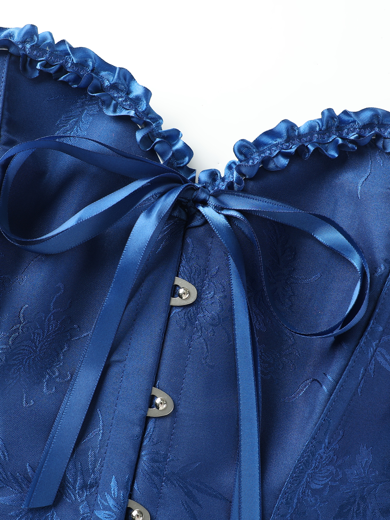 Dark blue jacquard lace edged  - Corset Waist Cinch reseña y precio