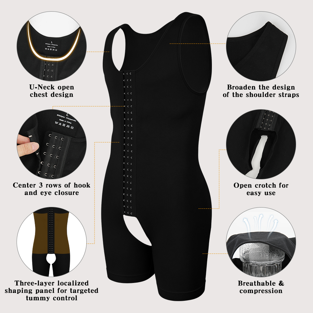 Men's Compression Shapewear  T - Shapewear Bodysuit Firm reseña y precio
