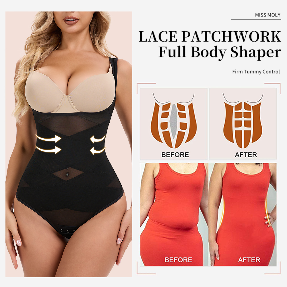 Mesh Thongs Bodysuit Shapewear - Shapewear Bodysuit Firm reseña y precio