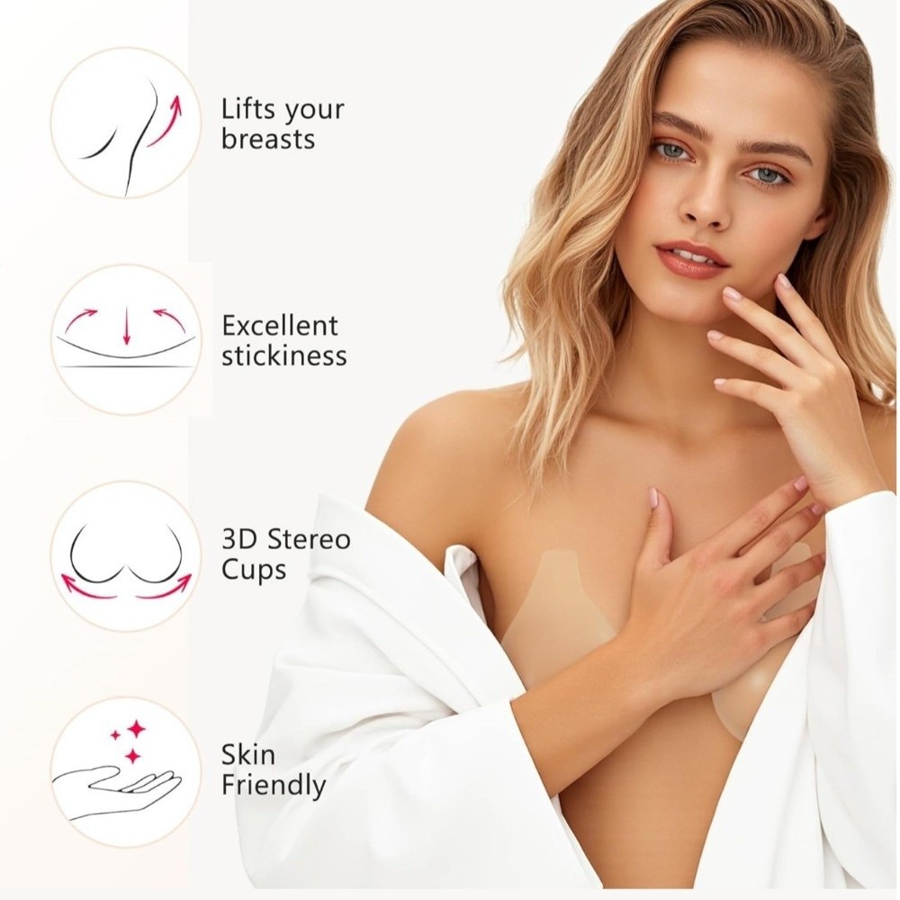 Seamless Silicone Nipple Cover - Silicone Bra Adhesive reseña y precio