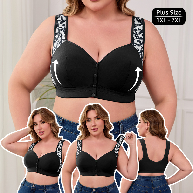 XL-7XL Plus Size Front Buckle  - Seamless Underwear Women reseña y precio